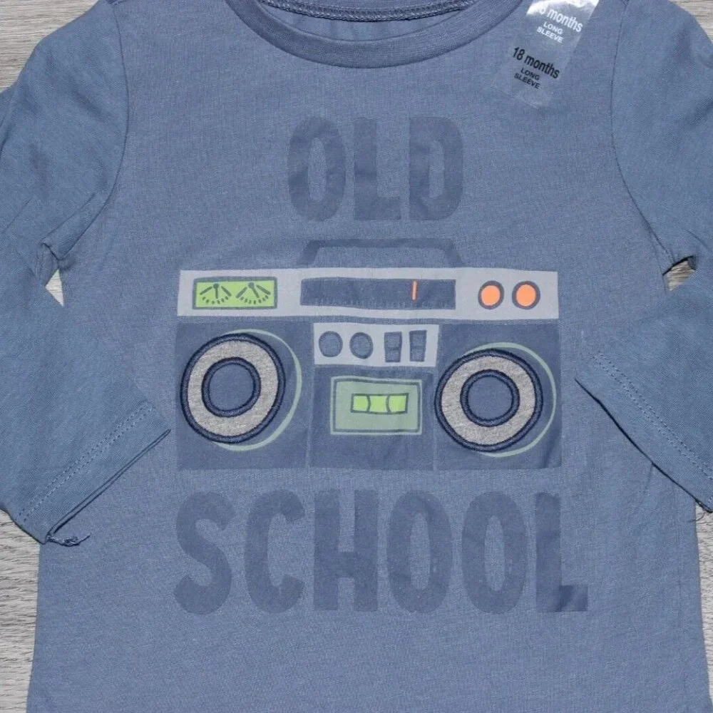 First Impressions Infant/Toddler Long Sleeve T-shirt-Blue-size 18 Months-NWT